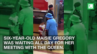 Little Girl Greeting Queen with Curtsy Gets Whacked by Royal Guard