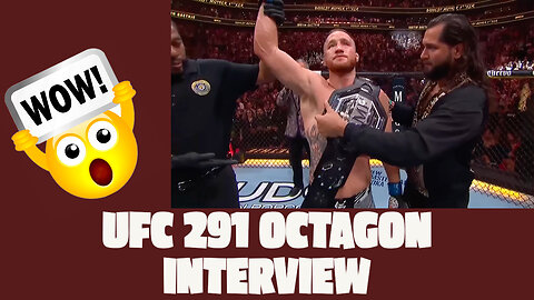 JUSTIN GAETHJE UFC 291 POST-FIGHT OCTAGON INTERVIEW! 🥊👊