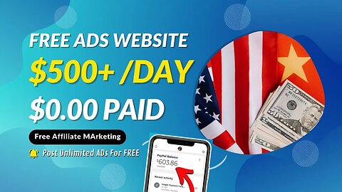 FREE Ads Website To Generate You $500+ Per Day ($0.00 Paid) Free Traffic, Affiliate Marketing