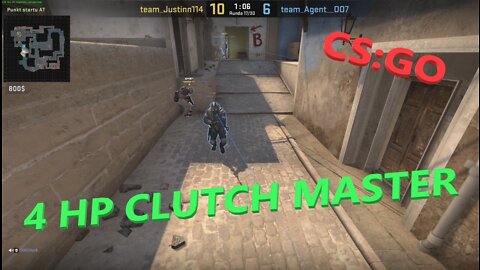CS:GO 200 IQ Player in the FACEIT match. Best Clutch Master in 2022 ! 4 HP, No kevlar, by knife.