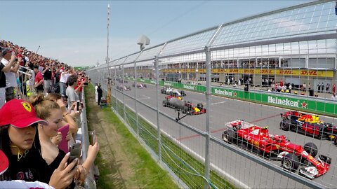 Feel the excitement of Formula One Grand Prix from the finish line