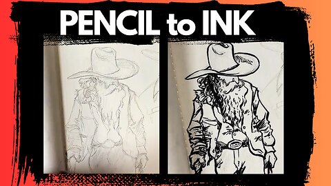 The Art of Inking: Cowboy Illustration with a Traditional Ink Brush