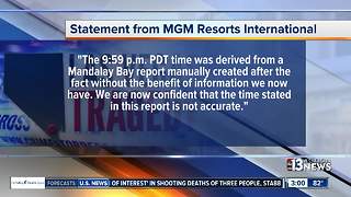 MGM Resorts statement about October 1 Vegas mass shooting timeline