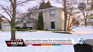 Man's body, marijuana grow operation found after Farmington Hills house fire