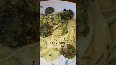 TASTY!! veggie spinach balls pasta #shorts #food #pasta #veggie
