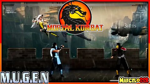 Aqua & Dark Raiden Vs. Sindel & Sub Zero MK1 - Mortal Kombat M.U.G.E.N