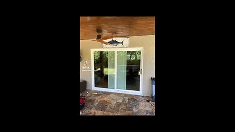 Hurricane impact sliding glass door repair; roller replacement, in Boca Raton, Fl.