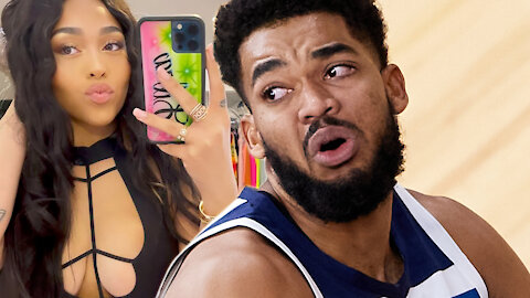 Karl Anthony-Towns Has A Priceless Reaction To His GF Jordyn Woods Doing Viral Buss-It Challenge