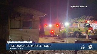 Mobile home fire extinguished near Palm Beach Gardens, no injuries reported