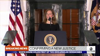 Watch again: Amy Coney Barrett takes first of two oaths to Join the U.S. Supreme Court at White House ceremony