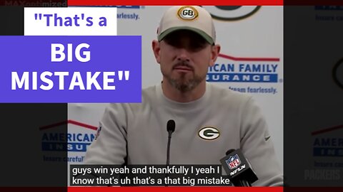 Matt Lafleur ADMITS "talking to [REFS] trumps whatever is said [ON FIELD]" Jaire Alexander COIN TOSS