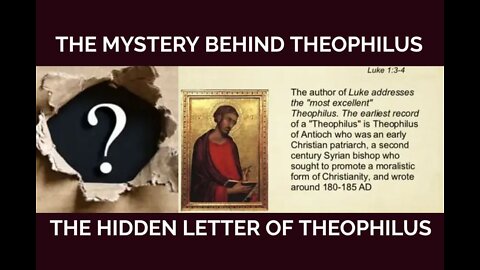 🧨The Mystery behind Theophilus🧨 What the Scribes Hid🧨 Theophilus to Autolycus🧨 Theophilus of Antioch