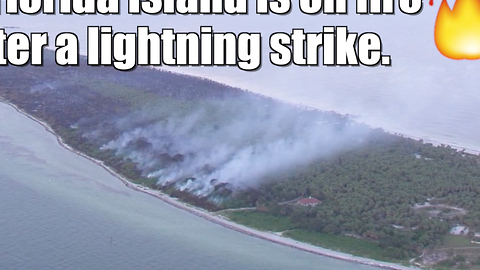 Wildfire on Florida's Egmont Key