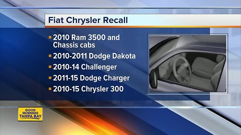 Fiat Chrysler recalls more than 1.6M vehicles to fix Takata air bags