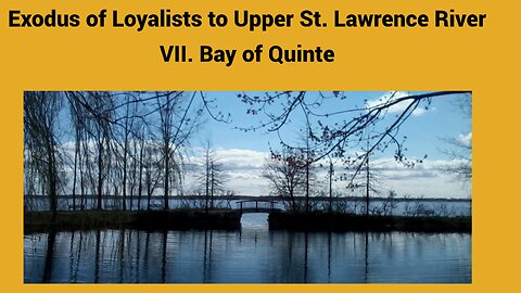 Exodus of Loyalists to the St. Lawrence River