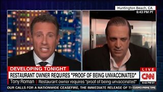 Pro Freedom Restaurant Owner And Chris Cuomo Fight Over Masks, Vaccines