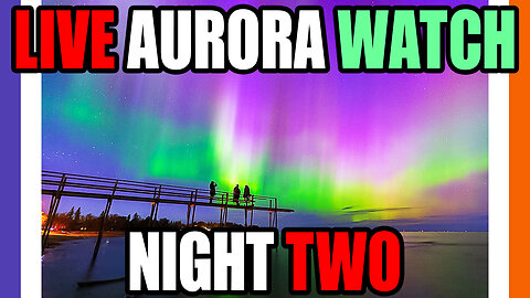🔴LIVE: Aurora Borealis Watch Alberta Canada (Night 2) 🟠⚪🟣