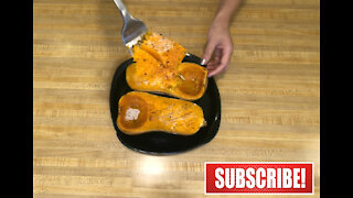 Quick and Healthy Roasted Whole Butternut Squash Recipe.