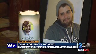 Vigil held for man killed while working on home one year ago