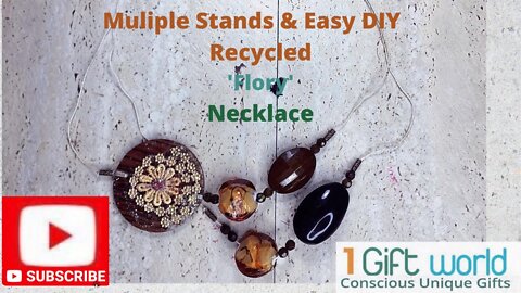 How to Make Unique 'Flory' Necklace | DIY | Recycled Materials | #shorts