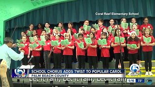School chorus adds twist to popular Christmas carol
