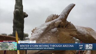 Winter storm moving through Arizona