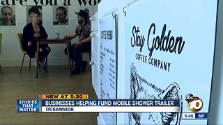 Businesses help raise funds for shower trailer