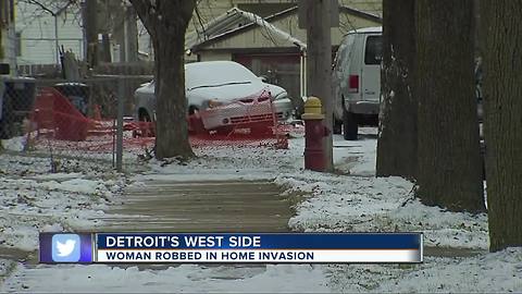 Crooks rob elderly woman's home on Detroit's west side