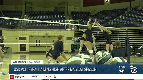 USD volleyball aiming high after magical season