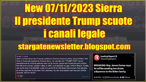 New 07/11/2023 Sierra Il presidente Trump scuote i canali legale
