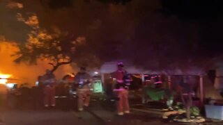 Northwest Fire crews battle mobile home fire near Marana