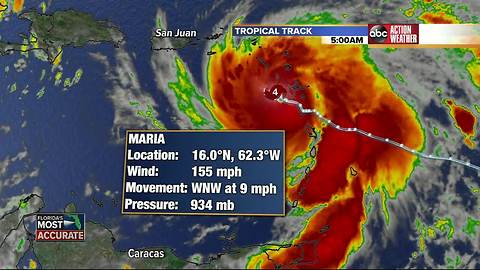 'Extremely dangerous' Hurricane Maria is headed for the Virgin Islands and Puerto Rico