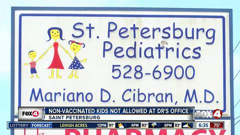 Pediatrics office's new vaccine policy