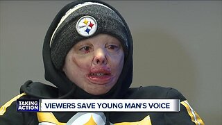 Viewers save young man's voice