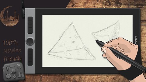 How to sketch a tasty Samosa for hungry newbies