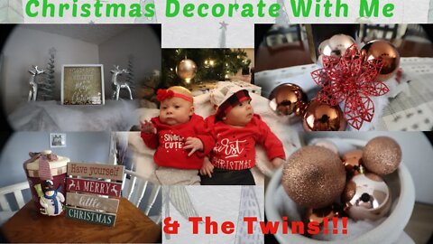 Christmas Decorate with Me & the Twins/ mom of 3/