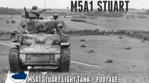 WW2 M5A1 Stuart Light Tank - Germany - footage.