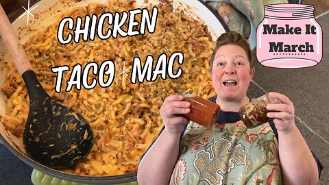 Easy Chicken Taco Mac using home canned foods!