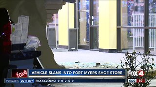 Shoe store damaged by car overnight in Fort Myers