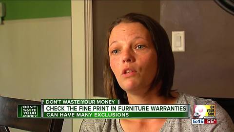 Don't Waste Your Money: Check fine print in furniture warranties