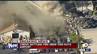 Fire breaks out near Van Nuys airport