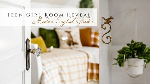 Modern English Garden Teen Girl Room Reveal