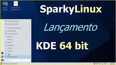 Lançamento SparkyLinux KDE Leve, rápido e simples. Excelente distro baseada no Debian 11 Bullseye