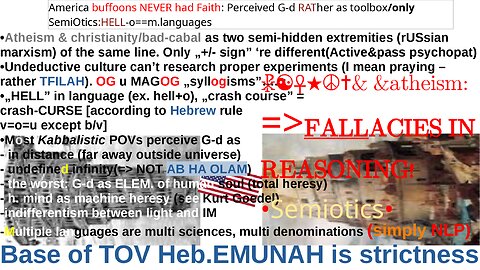 America buffoons NEVER had Faith: Perceived G-d RATher as toolbox/only SemiOtics:HELL-o==m.languages