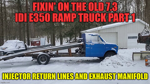 Uncensored: Fixin' on the ramp truck! Injector return lines and exhaust manifold on a 7.3 IDI Part 1