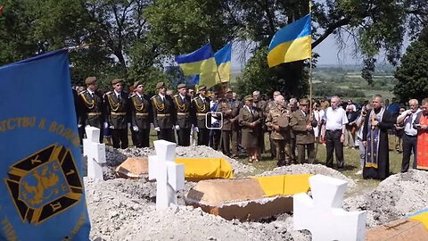 Reburial in Ukraine - 29 members of 14th Waffen Grenadier Division of the SS