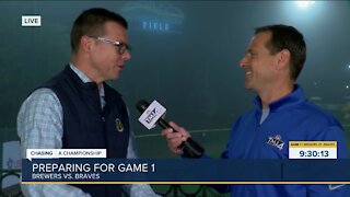 Vince Vitrano interviews Jeff Levering ahead of Brewers Game 1