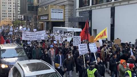 Chicago Protest Against Rittenhouse Not Guilty Verdict