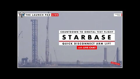 STARBASE LIVE : Quick Disconnect Arm Lift In Progress