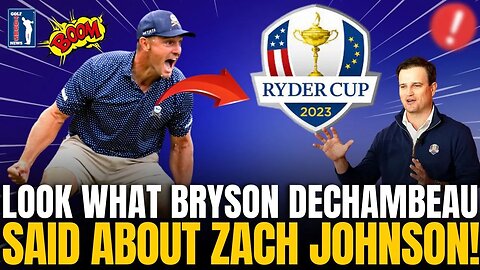 👉 🏆 RYDER CUP 2023 😱 LOOK WHAT BRYSON DECHAMBEAU SAID! YOU NEED TO SEE THIS! 🚨GOLF NEWS!